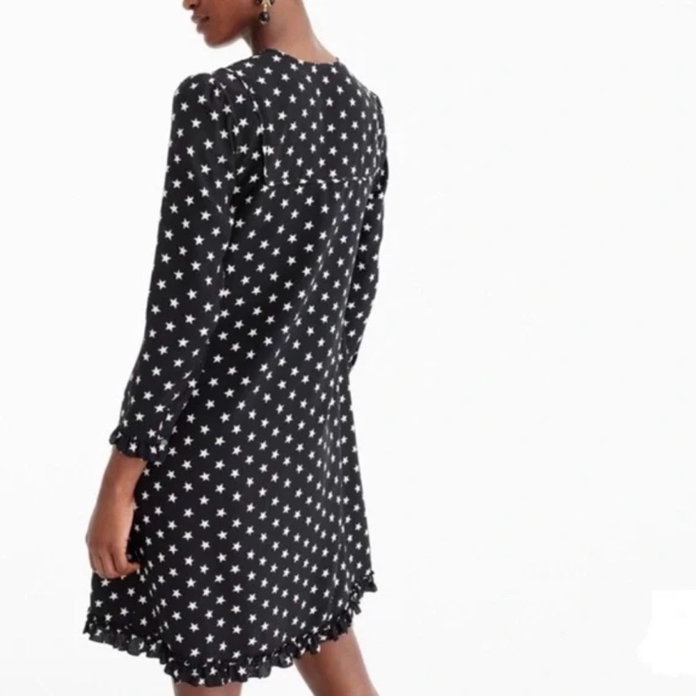 J. Crew Navy Dress with White Star Print